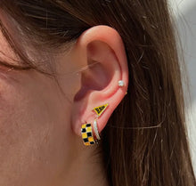 Black & Yellow Rah Stud Earrings