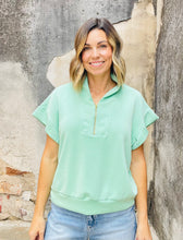 Tif Half Zip Scuba Top