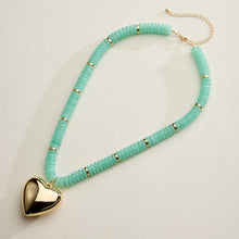Gold Heart Pendant Beaded | Necklace